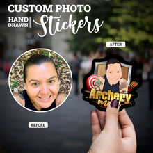 Load image into Gallery viewer, Create your own Custom Stickers for Personalized Archery Mom
