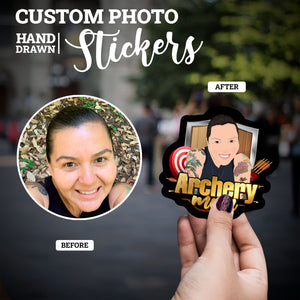 Create your own Custom Stickers for Personalized Archery Mom
