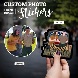 Create your own Custom Stickers for Proud Army Dad