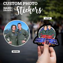 Load image into Gallery viewer, Create your own Custom Stickers for Proud USAF Mom
