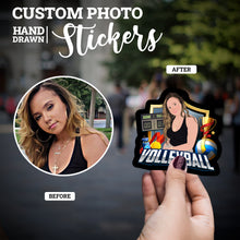 Load image into Gallery viewer, Create your own Custom Stickers for School Volleyball
