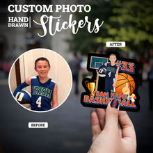 Load image into Gallery viewer, Create your own Custom Stickers for Team Name Basketball
