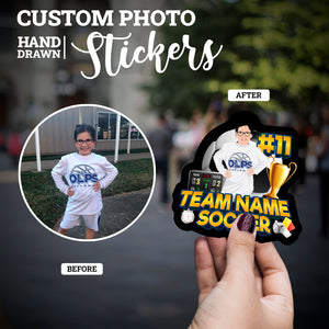 Create your own Custom Stickers for Team Name Soccer