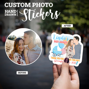 Create your own Custom Stickers for Thank You for Sharing Day Baby Shower