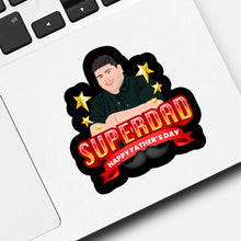 Load image into Gallery viewer, Cusotm Super Dad Sticker designs customize for a personal touch
