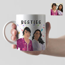 Load image into Gallery viewer, Custom Besties Mug Sticker designs customize for a personal touch
