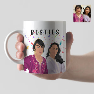Custom Besties Mug Sticker designs customize for a personal touch