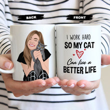 Load image into Gallery viewer, Custom Cat Mug life is Better With Cats Great Gift
