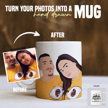 Load image into Gallery viewer, Custom Couples Mug Sticker designs customize for a personal touch
