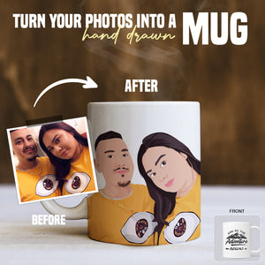 Custom Couples Mug Sticker designs customize for a personal touch