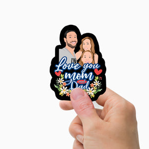 Custom Dad and Mom Stickers Personalized