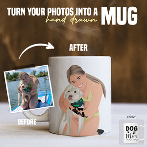 Custom Dog Mom Mug Sticker designs customize for a personal touch