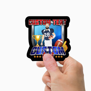 Custom Football Team & Name Stickers Personalized