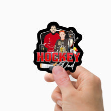 Load image into Gallery viewer, Custom Hockey Dad  Stickers Personalized
