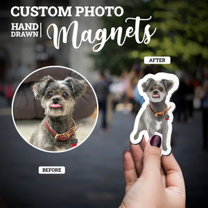 Custom Pet Portrait Matte Vinyl Magnets