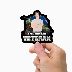Custom Afghanistan veteran Stickers Personalized