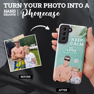 Custom cell phone personalized Keep Calm Love Grandma