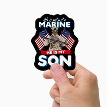 Load image into Gallery viewer, Custom my son is a marine  Stickers Personalized
