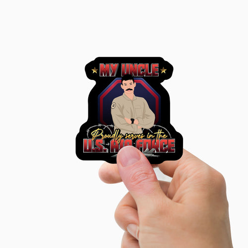 Custom My Uncle served on air force  Stickers Personalized