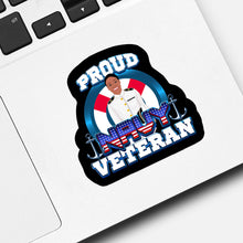 Load image into Gallery viewer, Custom Navy Veteran Sticker designs customize for a personal touch
