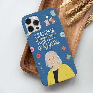 Custom phone case personalized Quilting Grandma
