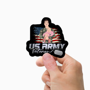 Custom Us Army Veteran Stickers Personalized