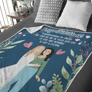 Custom personalized wedding throw blanket from Maid of Honor