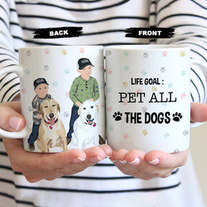 Customize with cool designs the dogs mugs