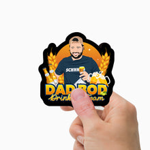 Load image into Gallery viewer, Dad Bod Drinking Team Stickers Personalized
