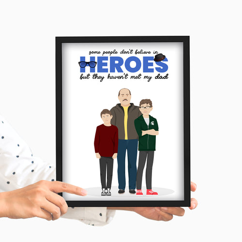 Dad Hero Personalized Photos Frames