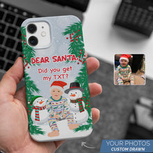 Load image into Gallery viewer, Dear Santa letter phone case personalized
