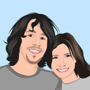 Custom Cartoon Couple Portraits - Digital | Printable