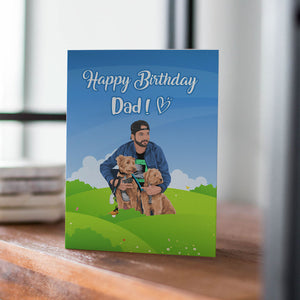 Dog Dad Birthday Card Sticker designs customize for a personal touch