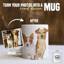 Load image into Gallery viewer, Dog Dad Mug Sticker designs customize for a personal touch
