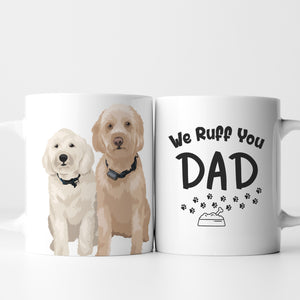 Dog Dad Mug Stickers Personalized