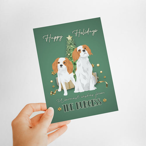 Dog Holiday Card Stickers Personalized