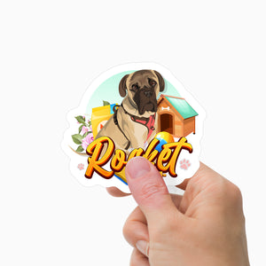 Dog Name Stickers Personalized