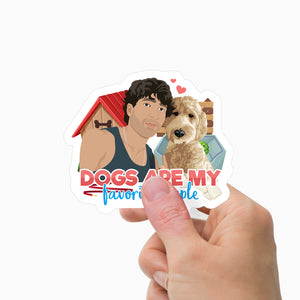 Dogs Are My Favorite People Sticker Personalized
