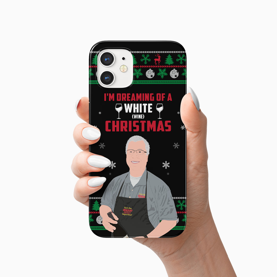 Dreaming of a White Christmas Wine phone case personalized