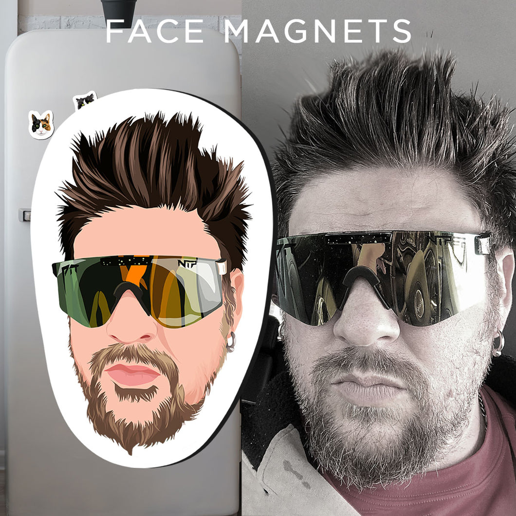 Custom Face Fridge Magnets
