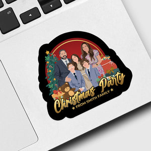 Family Christmas Party Sticker designs customize for a personal touch