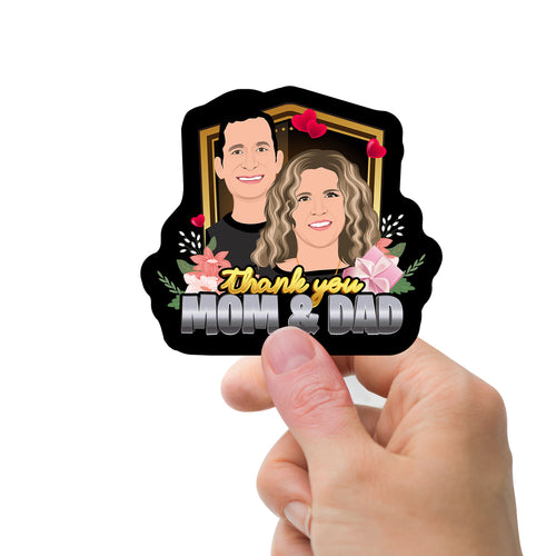Family Mom and Dad Stickers Personalized