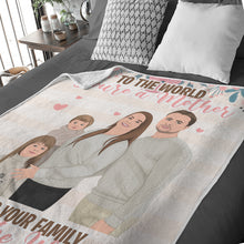 Load image into Gallery viewer, Family love mom custom throw blanket
