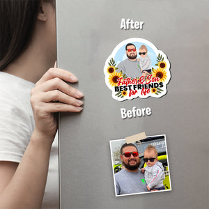 Father Son Best Friends Magnet designs customize for a personal touch