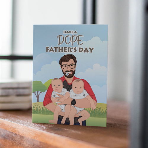 Fathers Day Card Sticker designs customize for a personal touch
