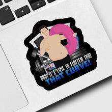 Load image into Gallery viewer, Flatten that Curve Dad Sticker designs customize for a personal touch
