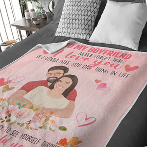 Fleece blanket personalized for boyfriend