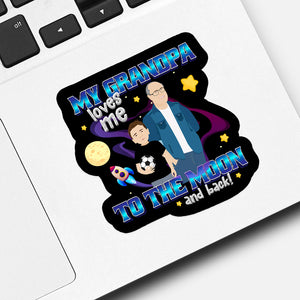 Grandpa Loves You Sticker designs customize for a personal touch