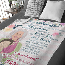 Load image into Gallery viewer, From Nana to Grandson custom throw blanket personalized
