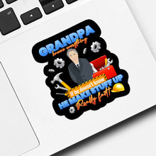 Load image into Gallery viewer, Funny Grandpa Sticker designs customize for a personal touch
